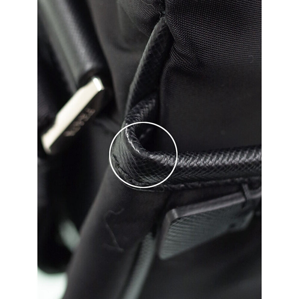 Prada Tessuto Black front flap Bag buckle Saffiano Messenger - Picture 6 of 9